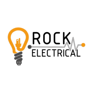 rock electrical logo in black